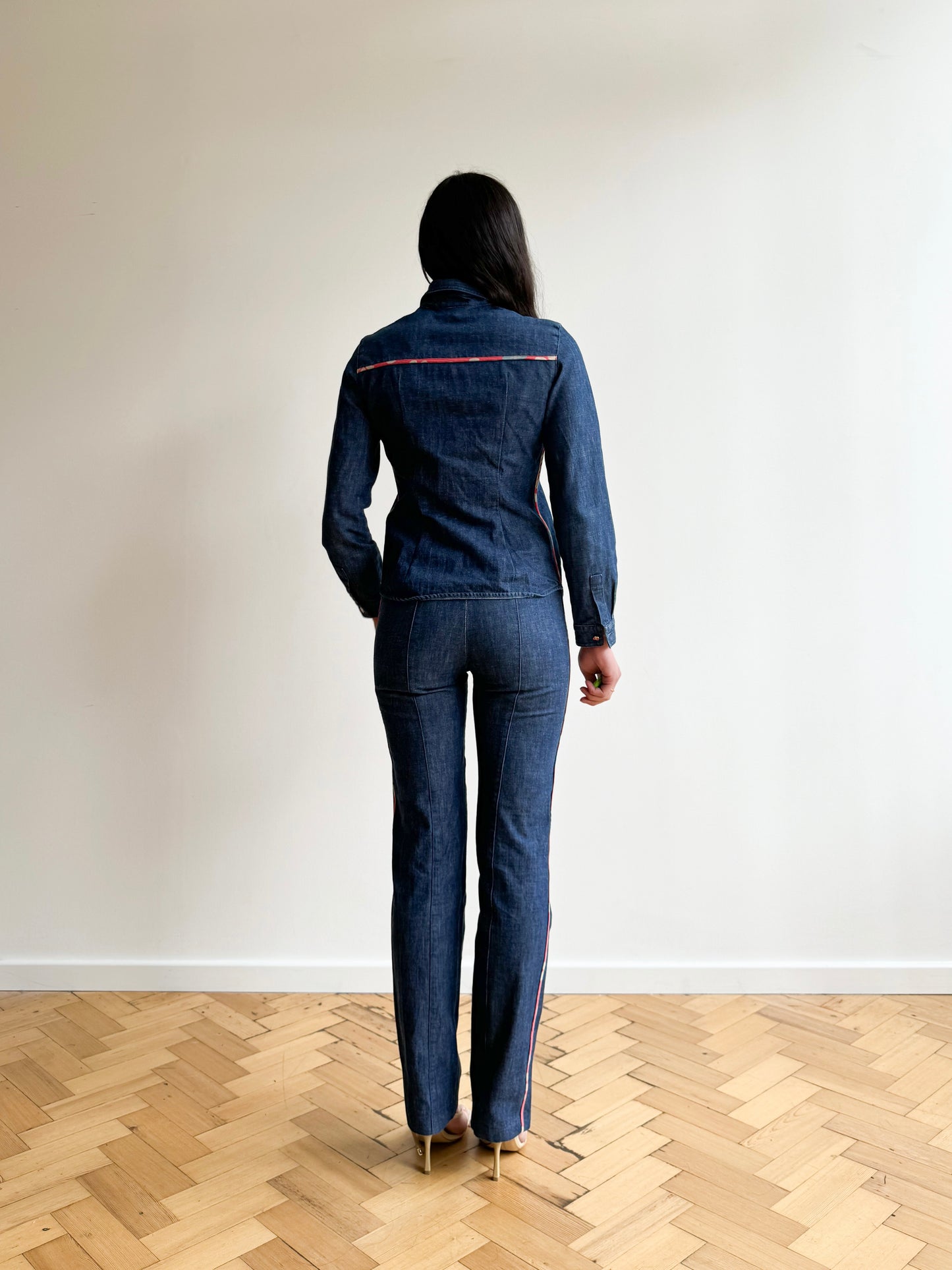 Fendi 00s denim jeans and shirt jacket