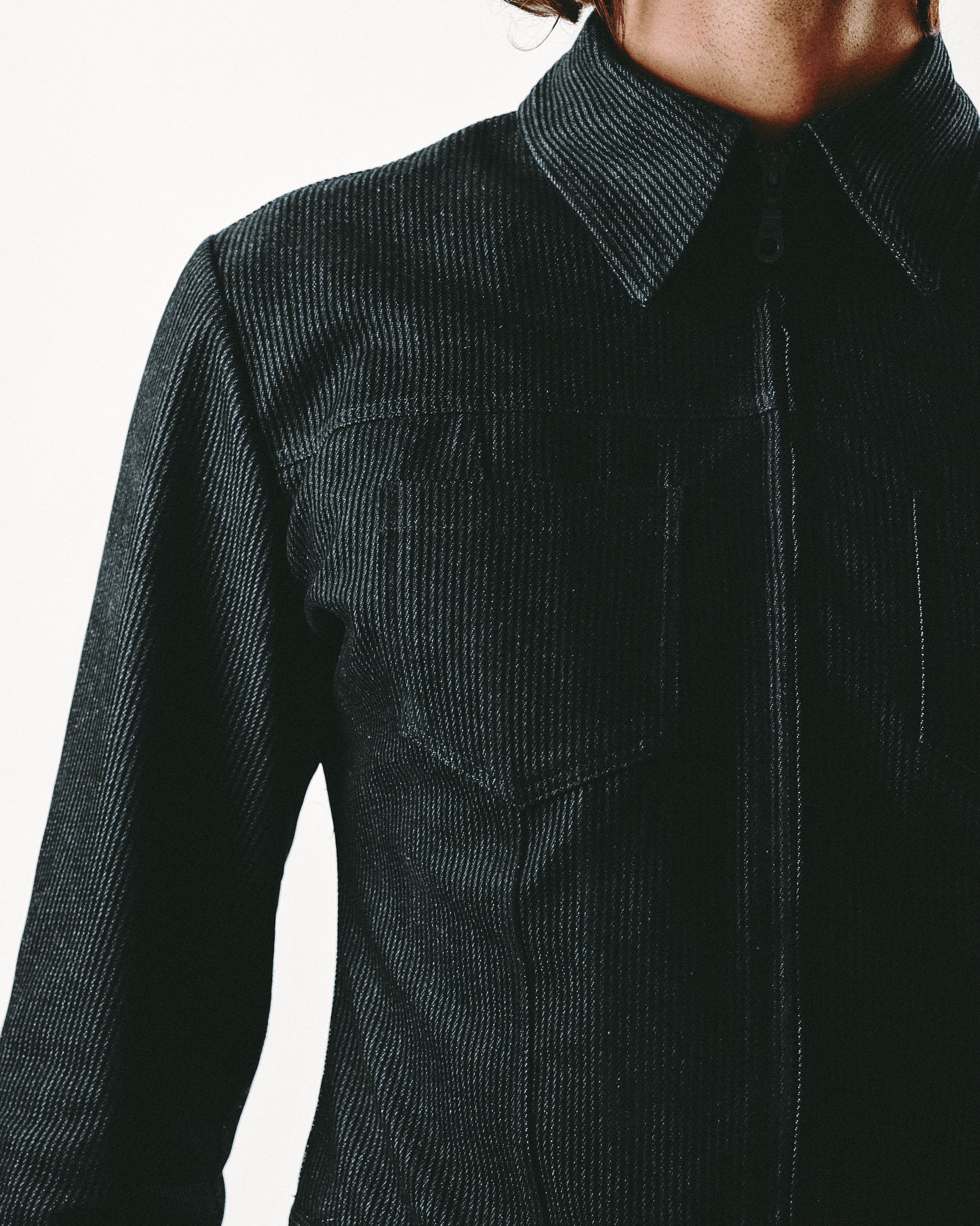 Vienna Pinstripe Denim Jacket