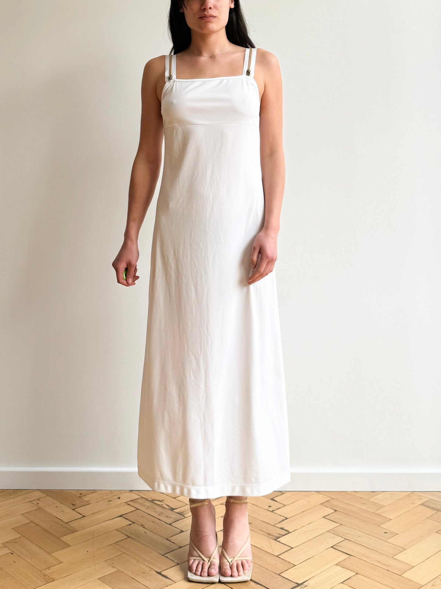 Vintage 90s Fendissime long white dress