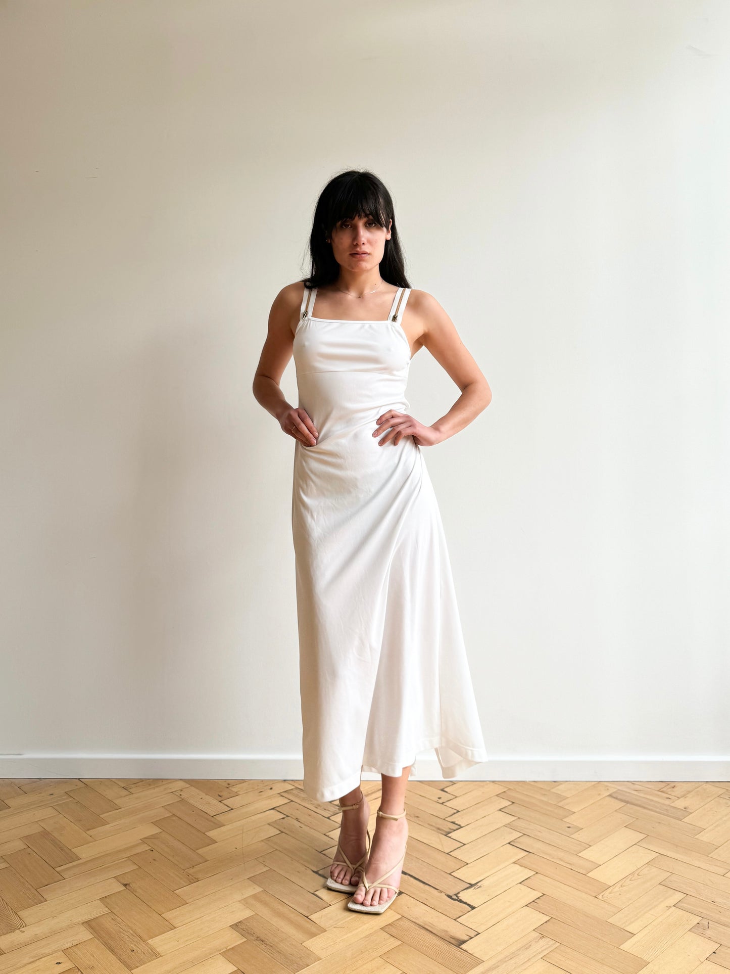 Vintage 90s Fendissime long white dress