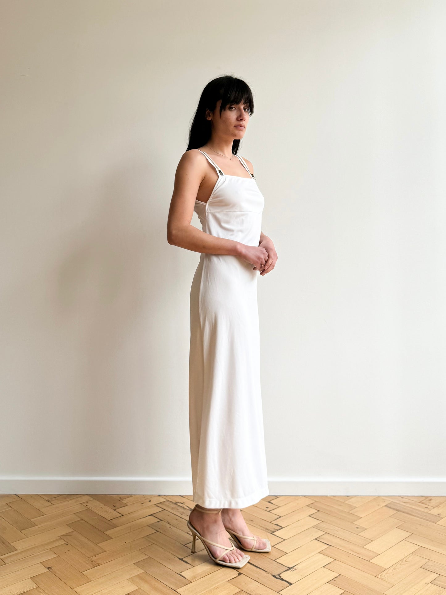 Vintage 90s Fendissime long white dress