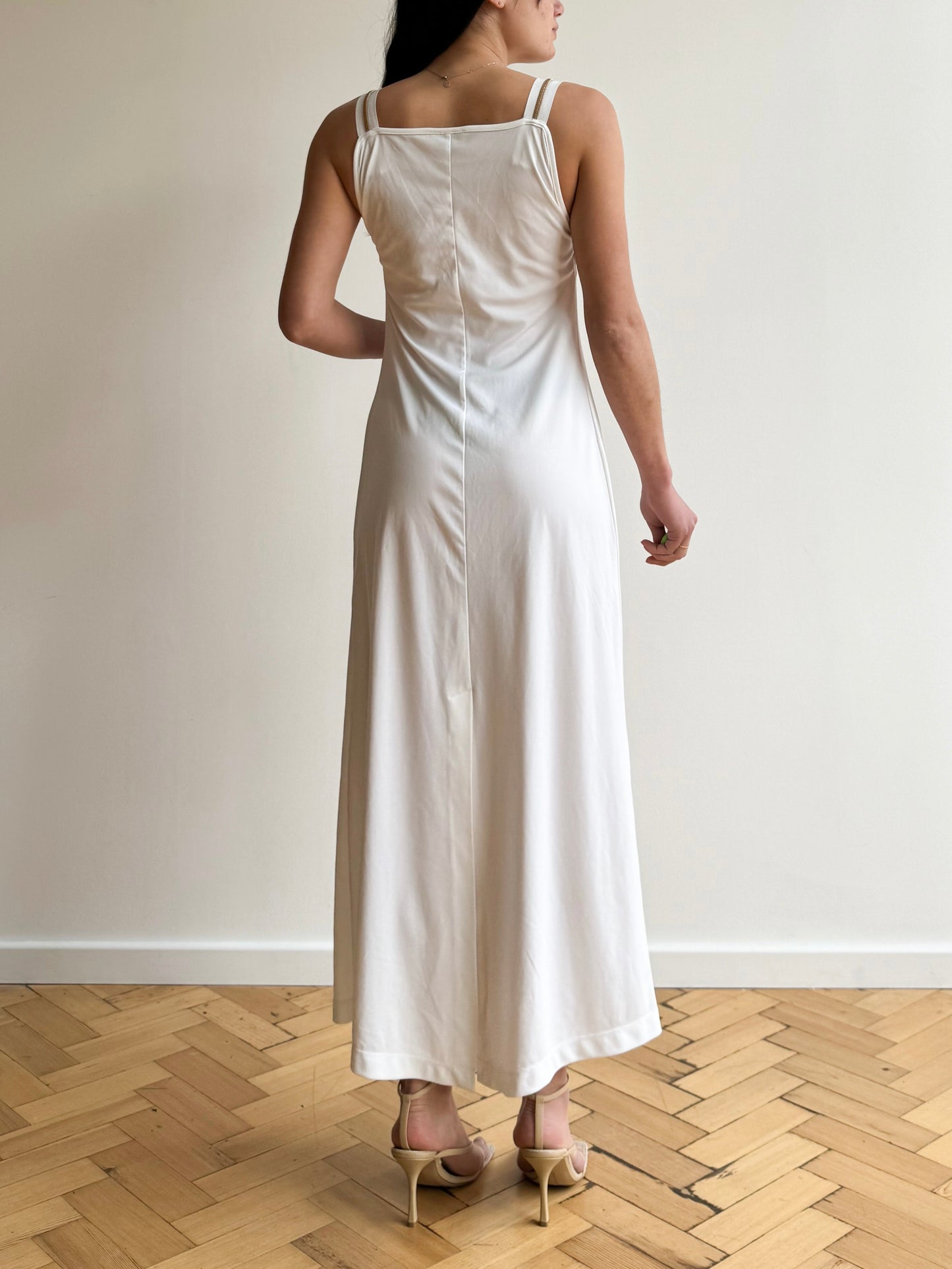 Vintage 90s Fendissime long white dress